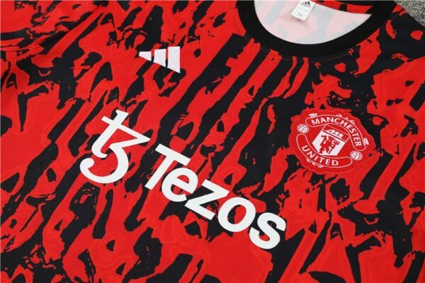 23-24 Manchester United Camouflage Training Short Sleeve Suit - Image 4