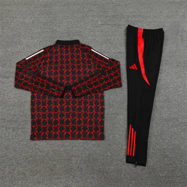 24-25 Manchester United Red and Black Training Suit - Image 4