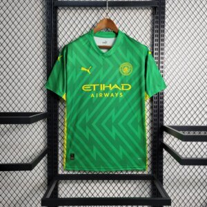 23-24 Manchester City Green Goal Keeper Fans Jersey