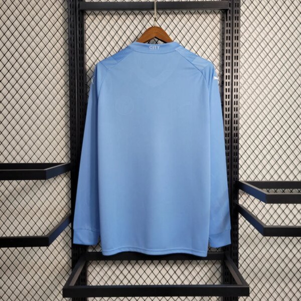 23-24 Manchester City Home Long Sleeve Fans Jersey - Image 3
