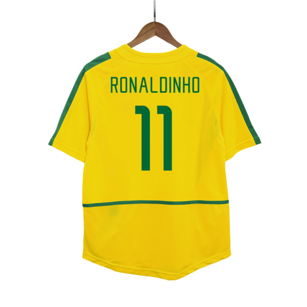 Brazil RONALDINHO #11 Home  Jersey Retro 2002/03