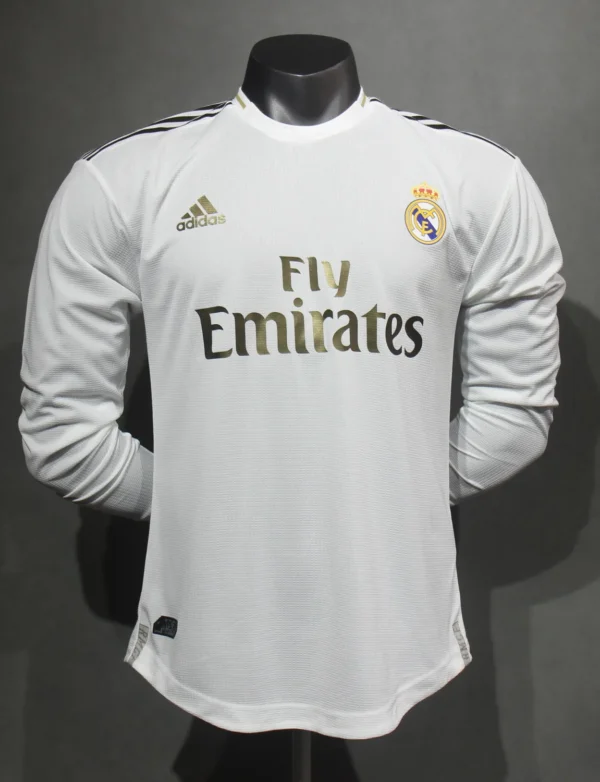 Real Madrid Home Long Sleeve Kit Retro 19-20