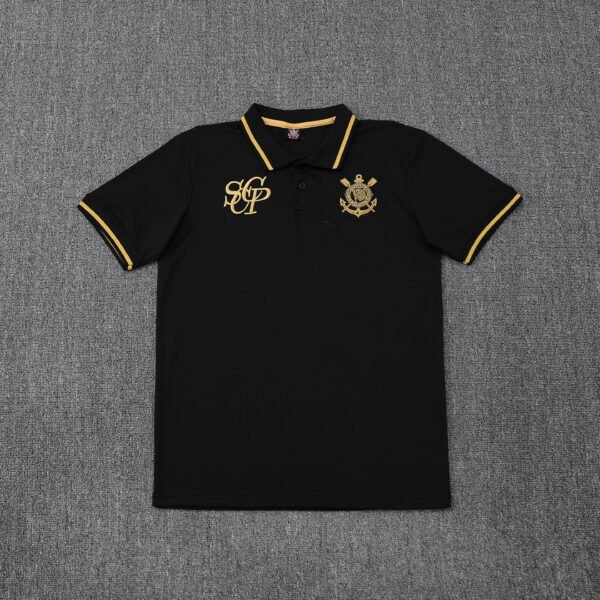 25-26 Corinthians Black Polo