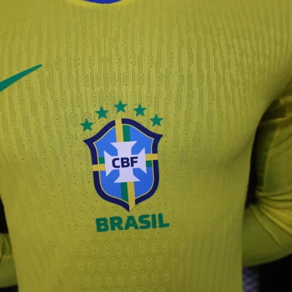 Brazil Home Kit Long Sleeve 2025 - Image 4